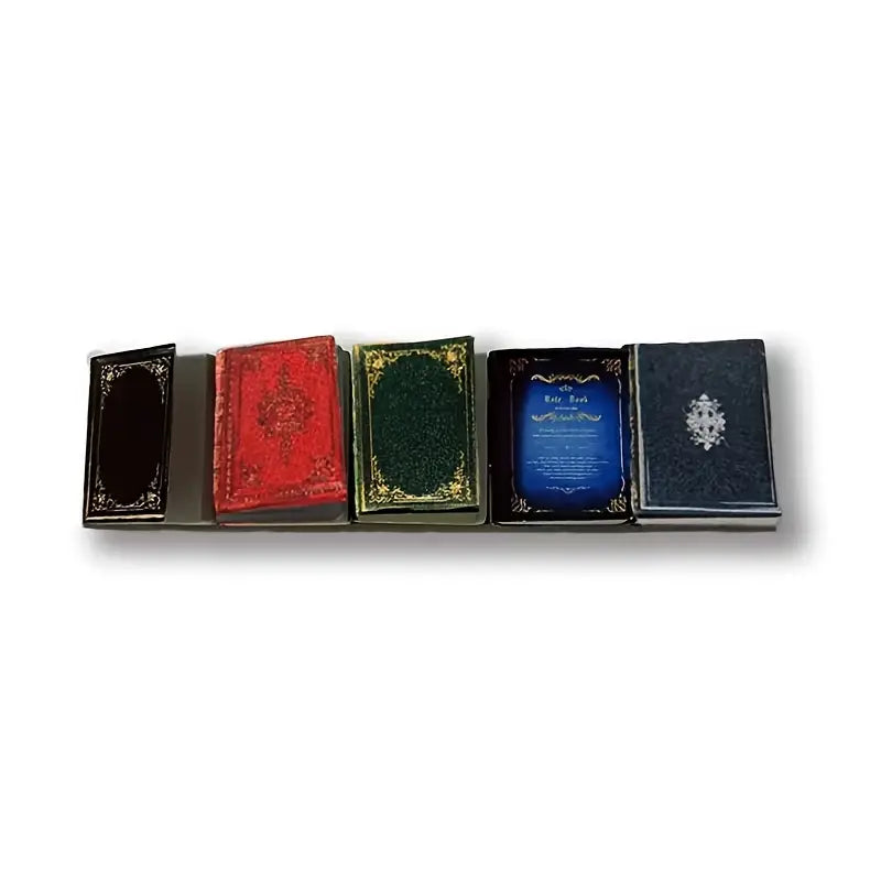 Blue and Black Miniature Book Resin Barrette