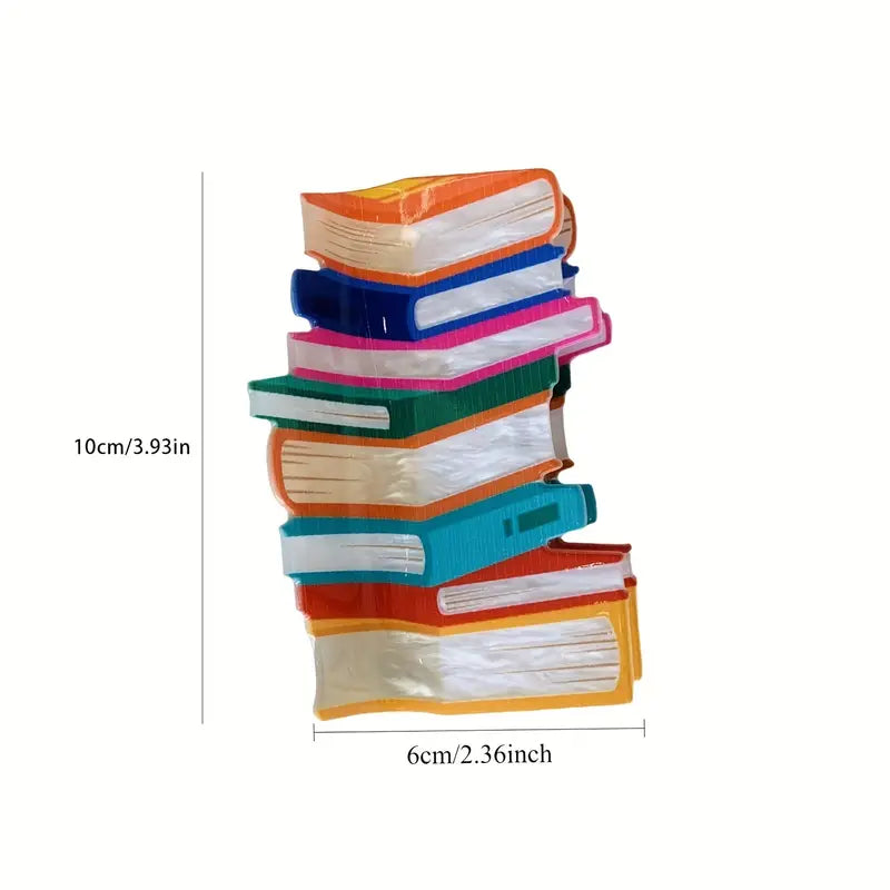 Acrylic&nbsp; Book-Shaped Hair Claw Clip