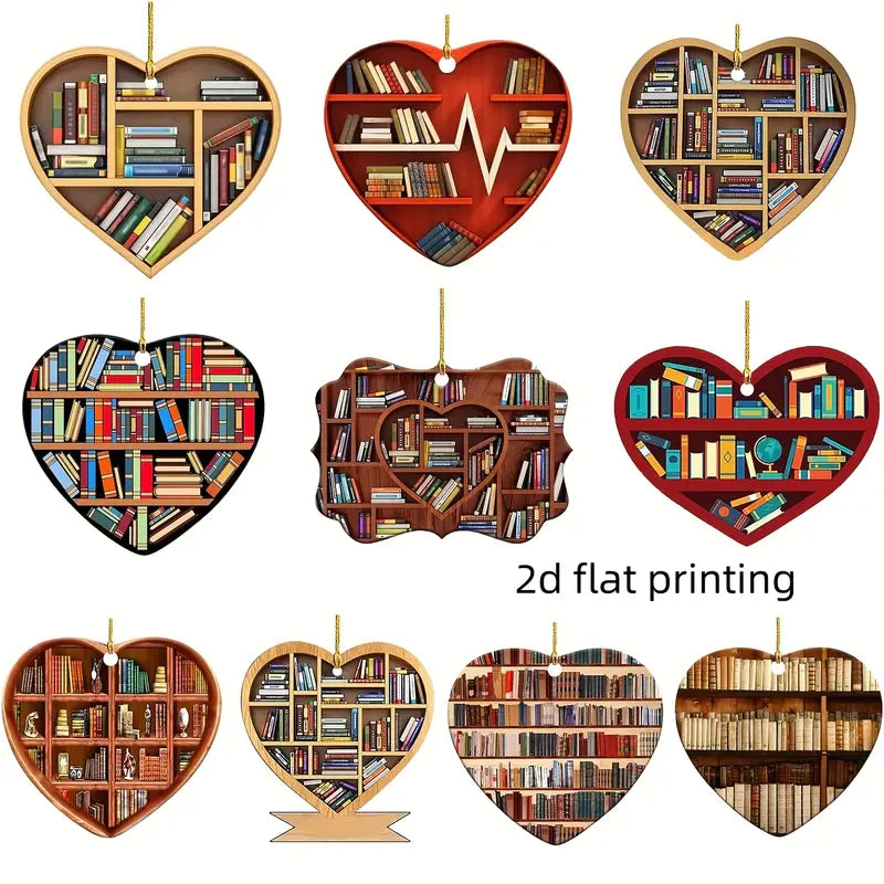 Bookshelf  Christmas Ornament