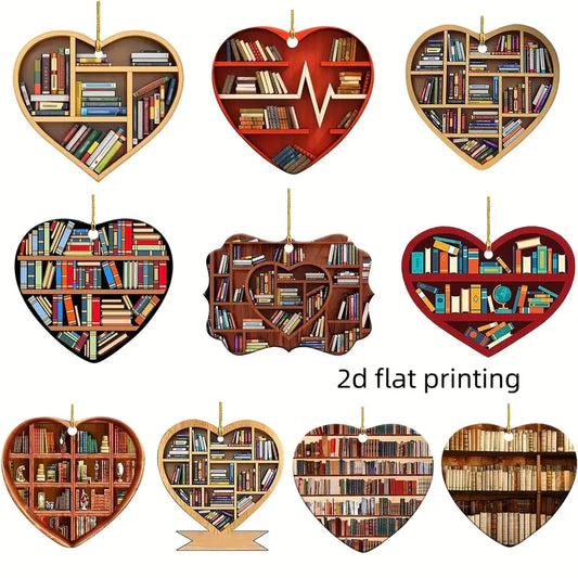 Bookshelf  Christmas Ornament