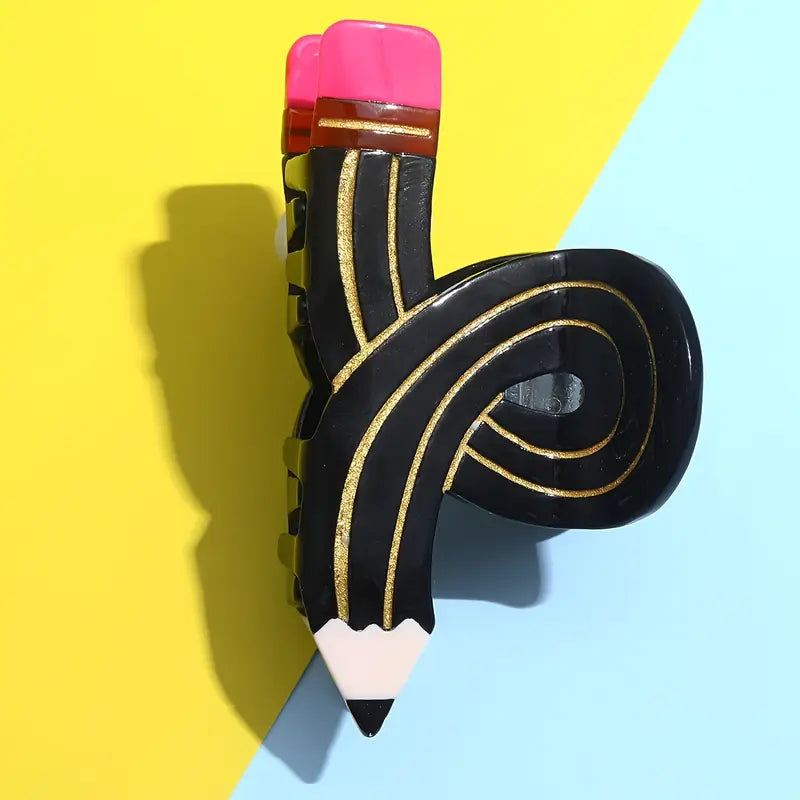 Black Pencil-Shaped Hair  Clip